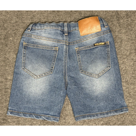 Volcom Denim Bermuda Shorts - Adjustable Waist - Kids Size 5T - Picture 2 of 7
